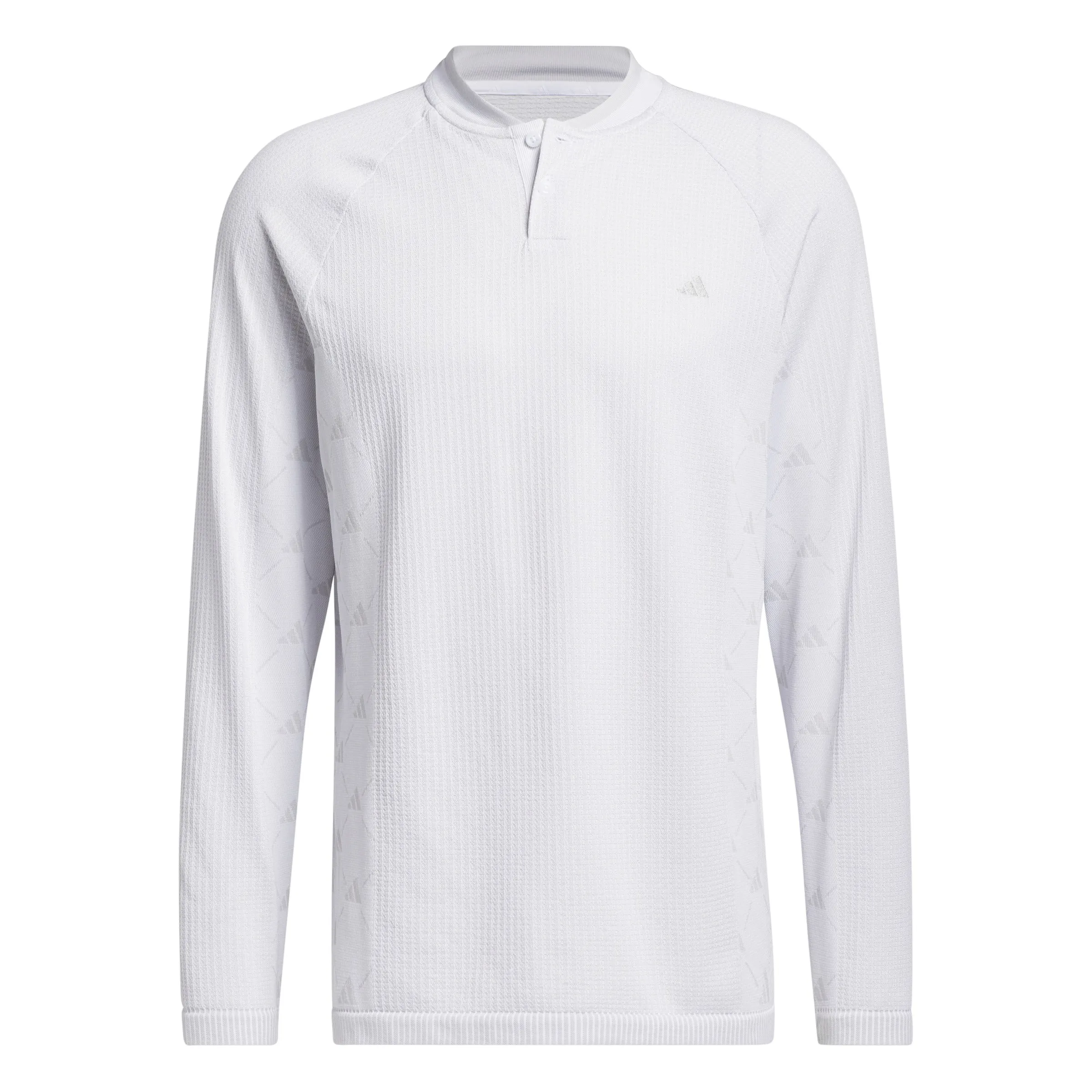 adidas Golf Ultimate365 Tour Primeknit Long Sleeve Polo Shirt - White