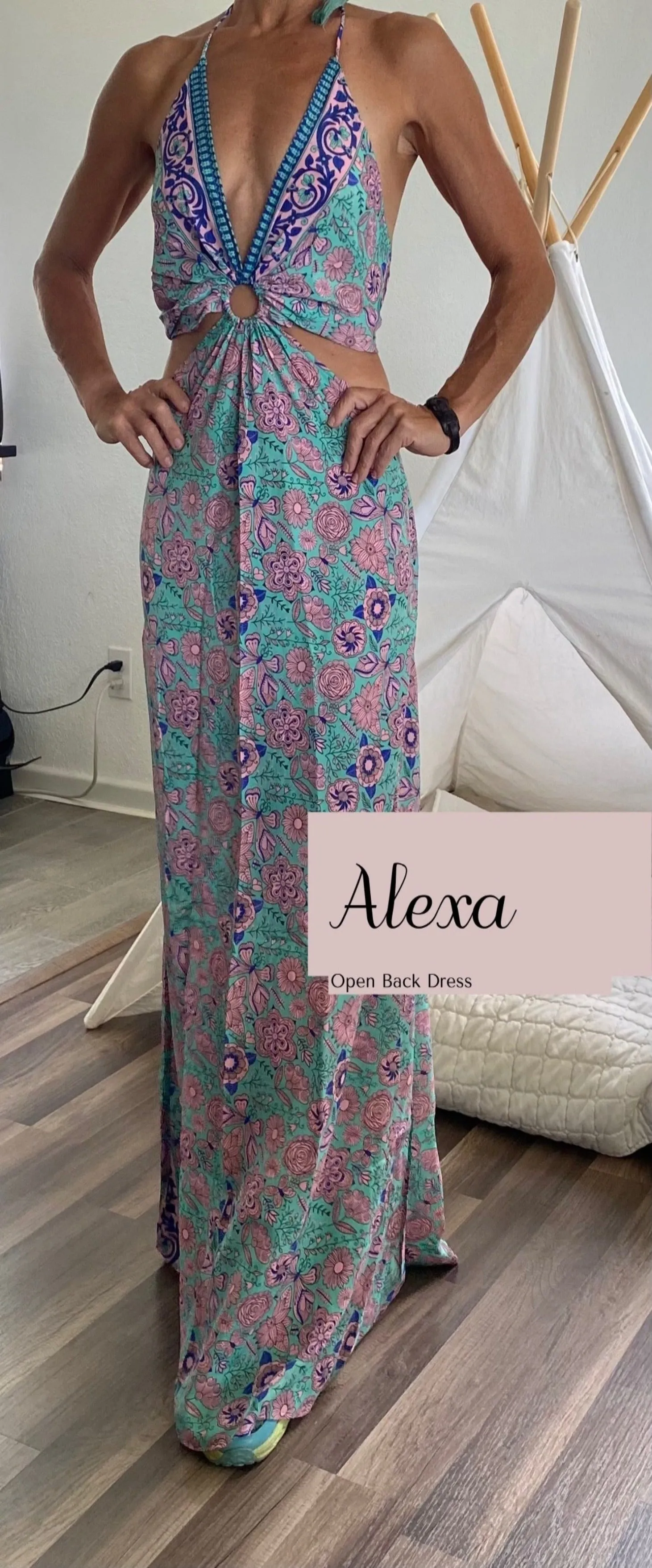 Alexa Long Open Back Dress