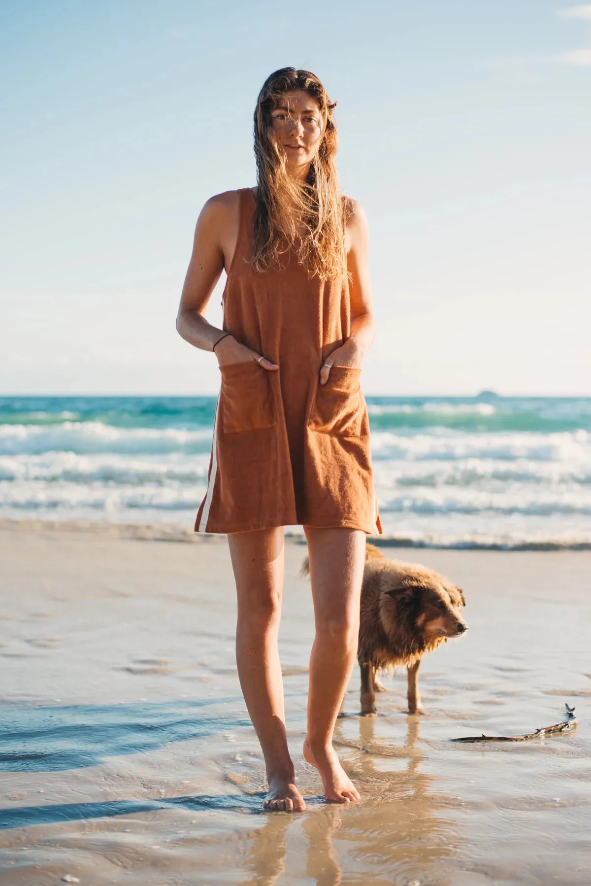 Atmosea - Terry Towelling Dress - Rust