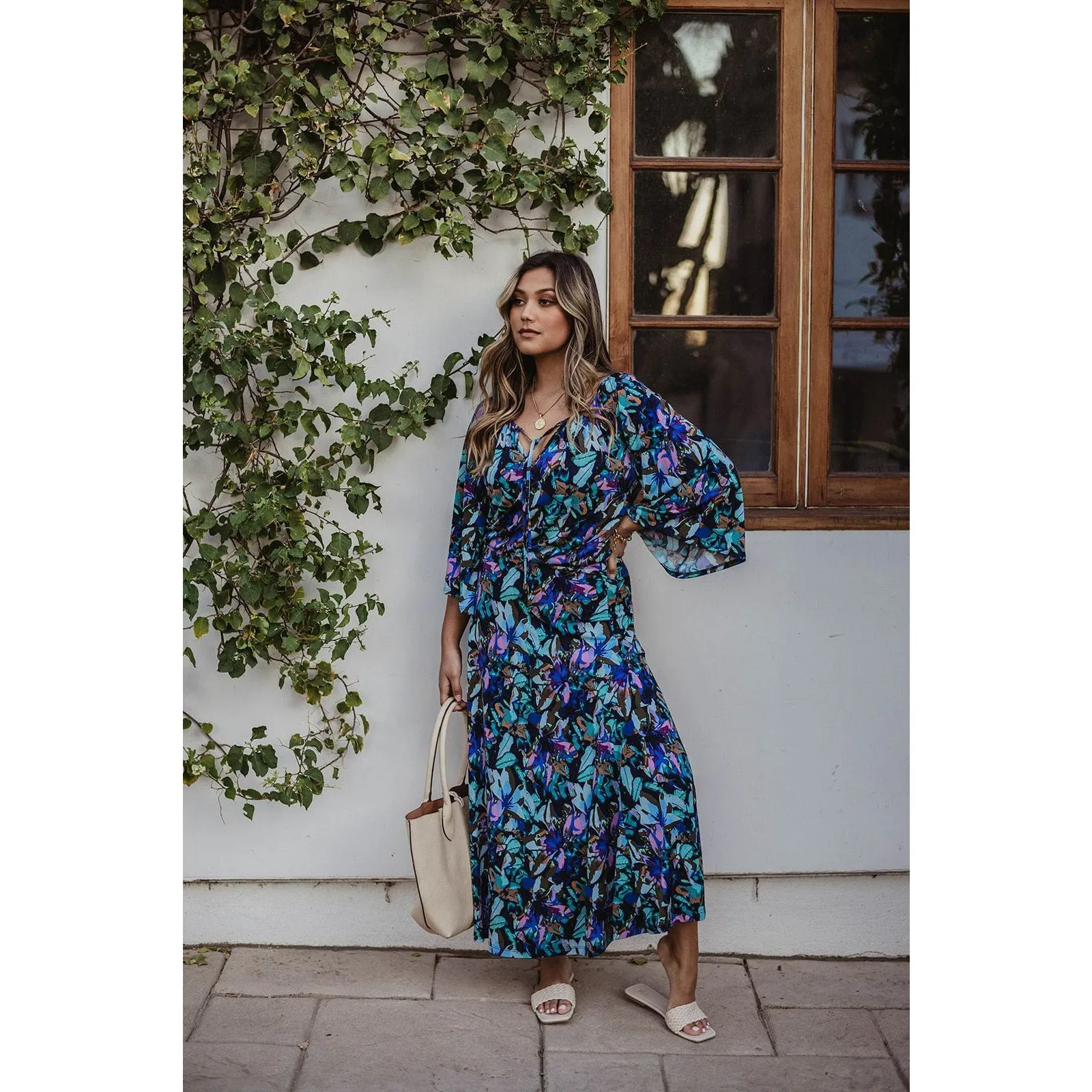 Bell Sleeve Maxi Dress