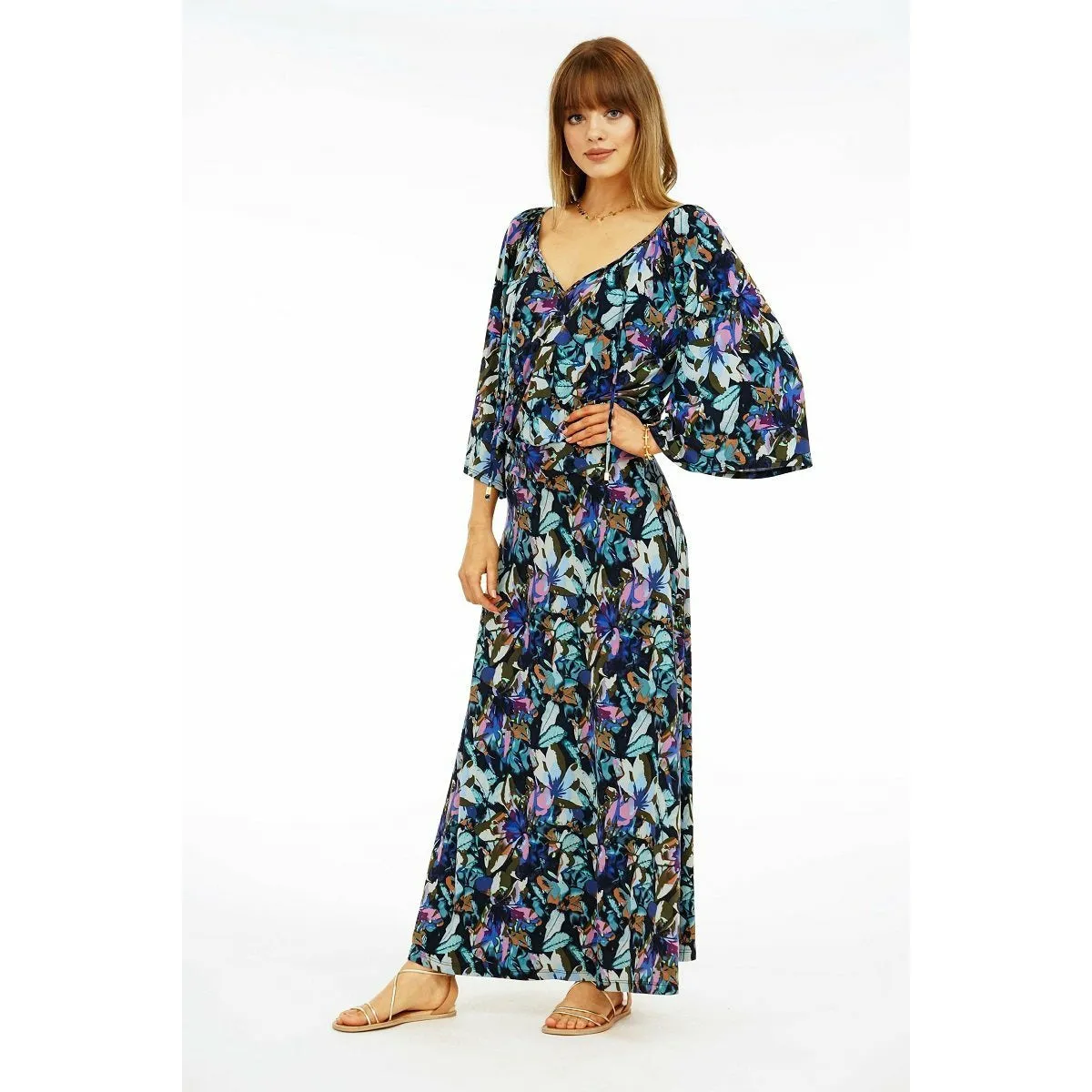 Bell Sleeve Maxi Dress