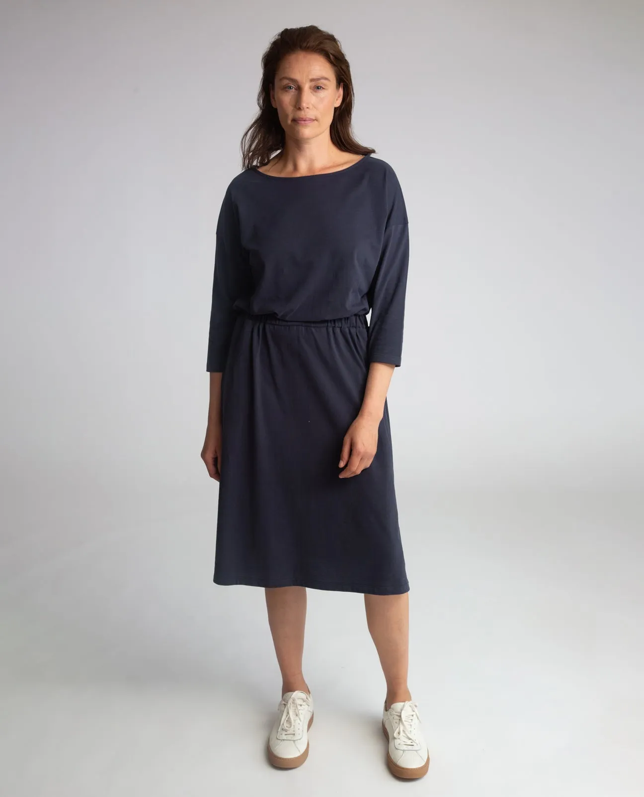 Bellamy Organic Cotton Dress In Navy