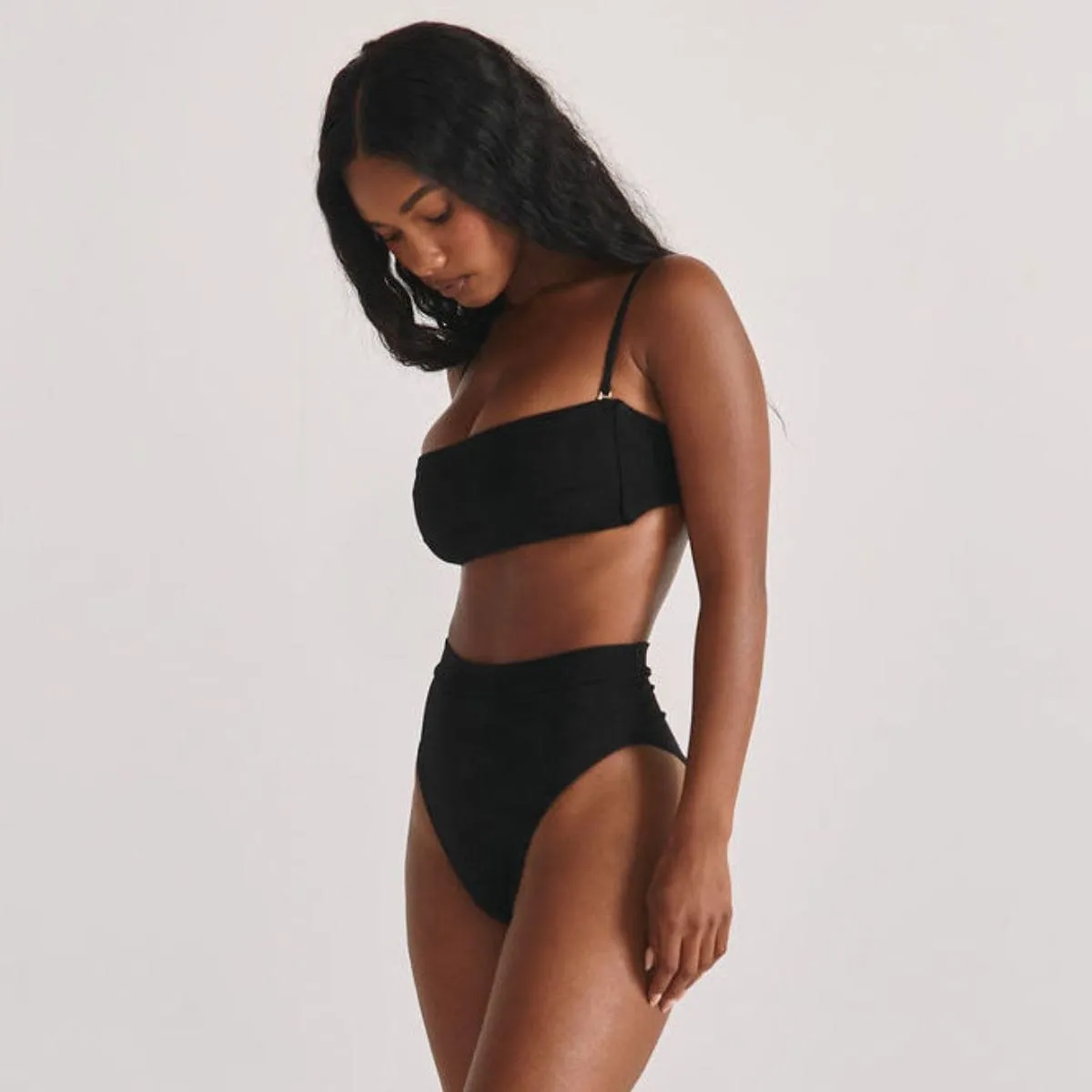 Black Rib Summer Bikini Top