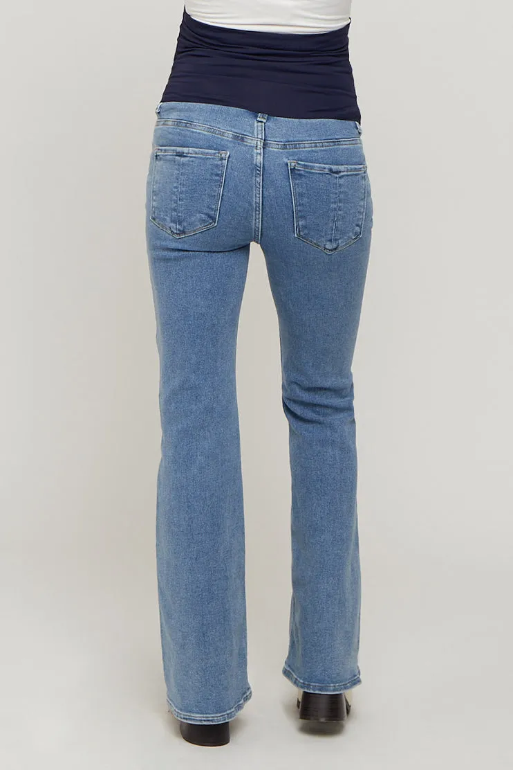 Blue Flared Maternity Jeans