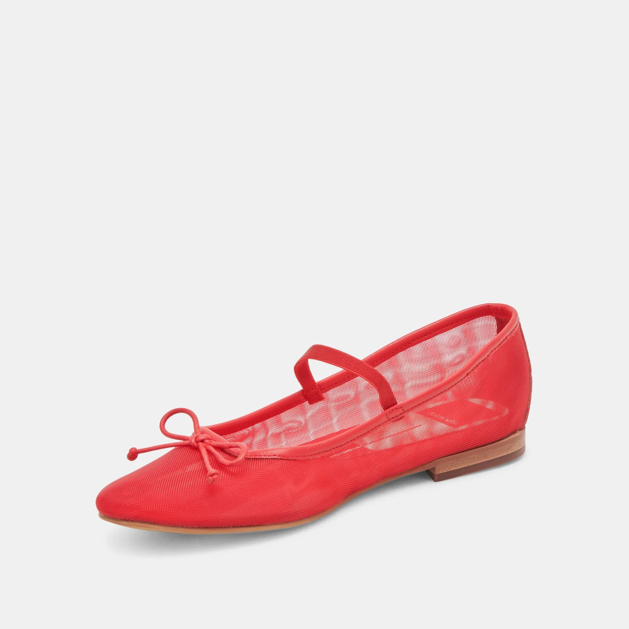 CADEL BALLET FLATS RED MESH