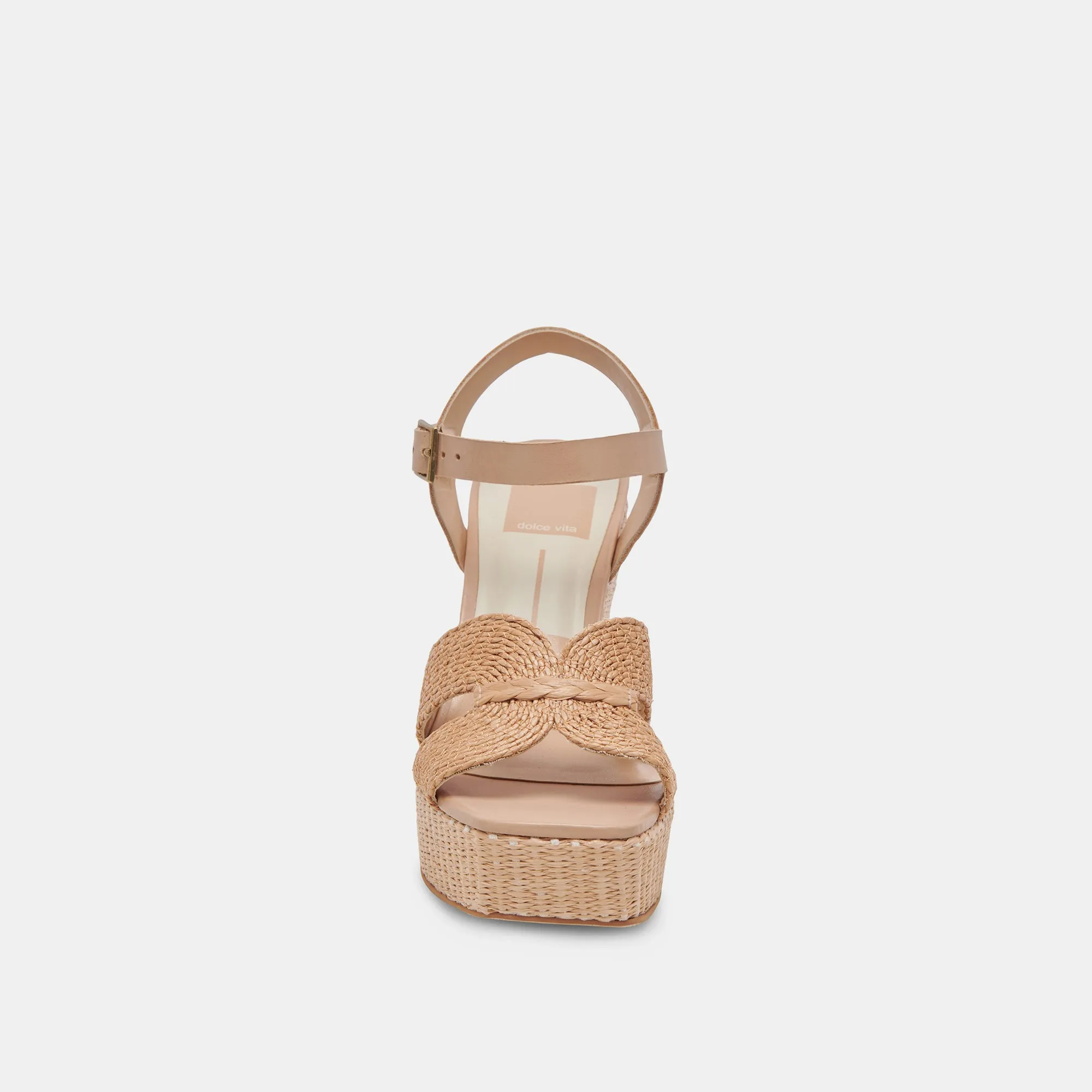 CALE HEELS LT NATURAL RAFFIA