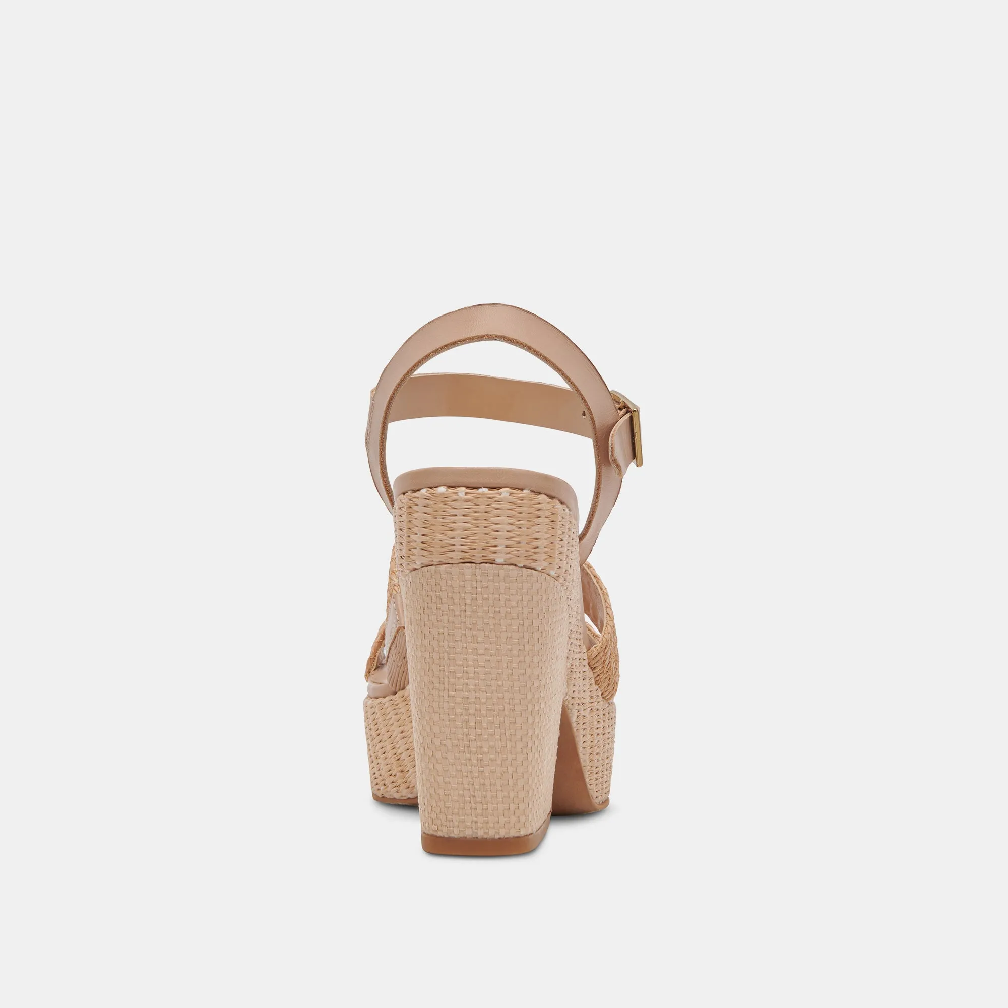 CALE HEELS LT NATURAL RAFFIA