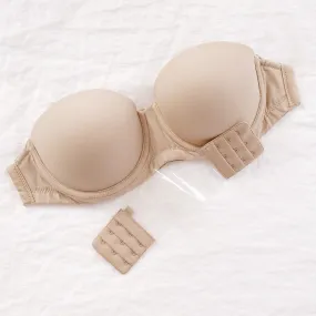 Capri Clear & Beige Strapless Bra Set