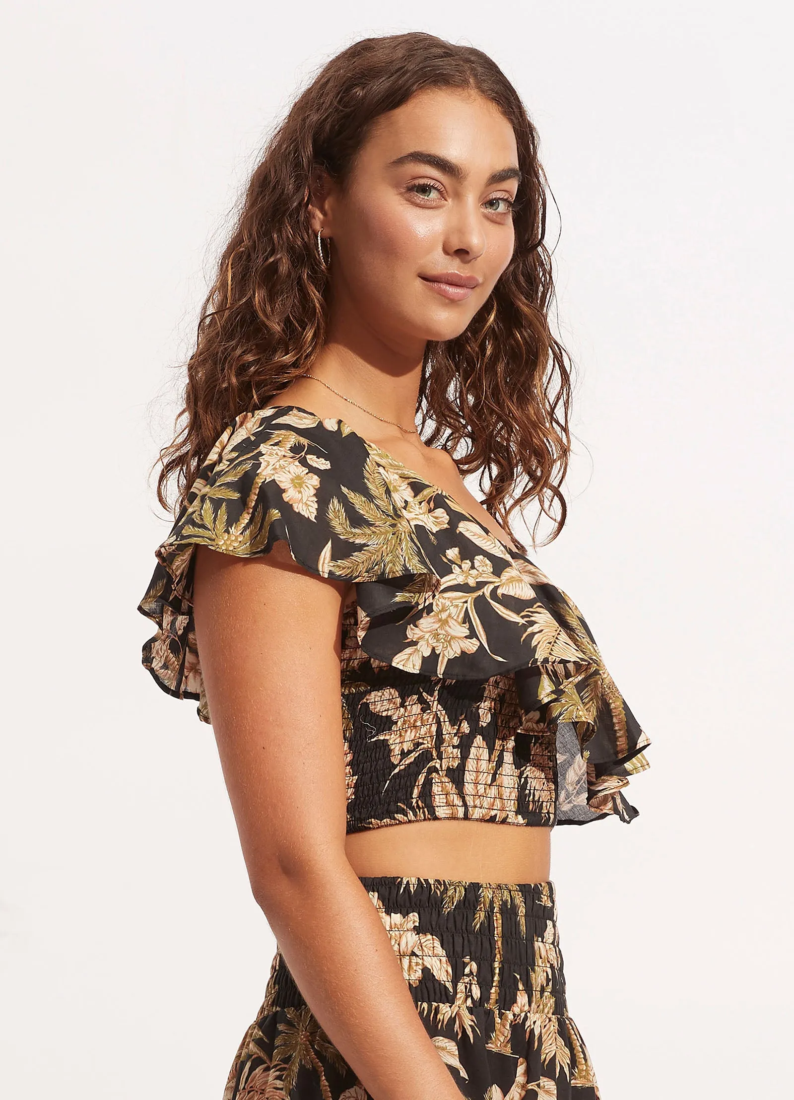 Castaway One Shoulder Top - Black