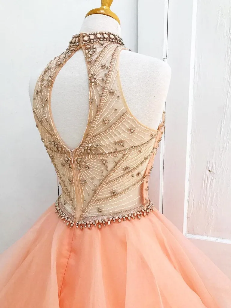 Chic Ball Gown Prom Dress African Pink Vintage Prom Dress #ER222