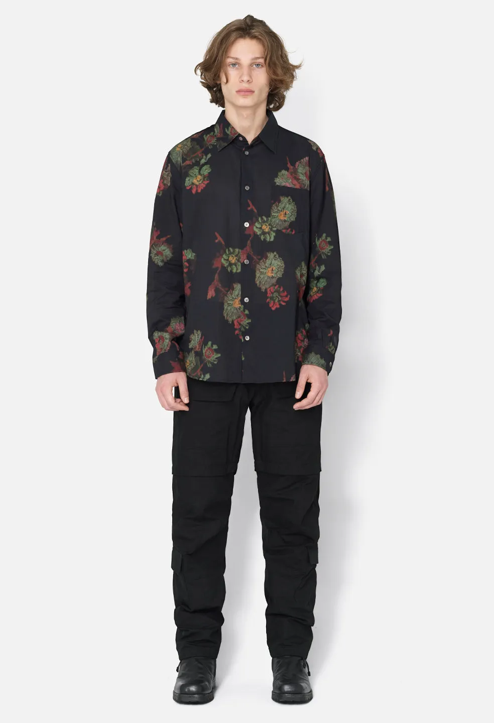 Cloak Button Up / Forest Floral