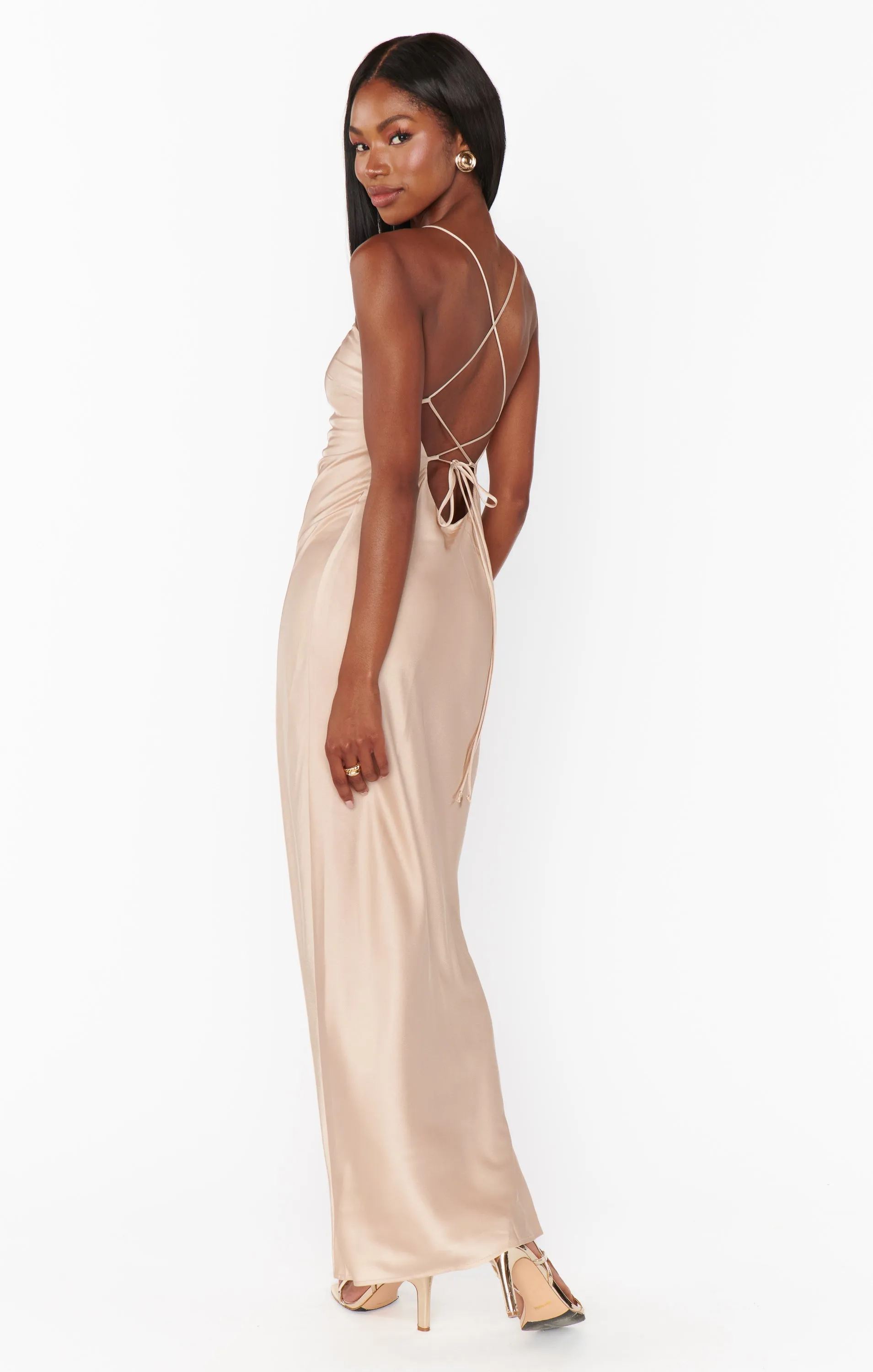 Dani Slip Dress ~ Champagne Luxe Satin