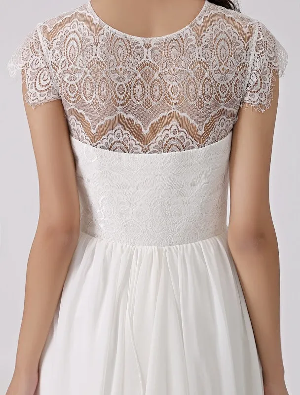 Destination Wedding Dress With Eyelash Lace Bodice