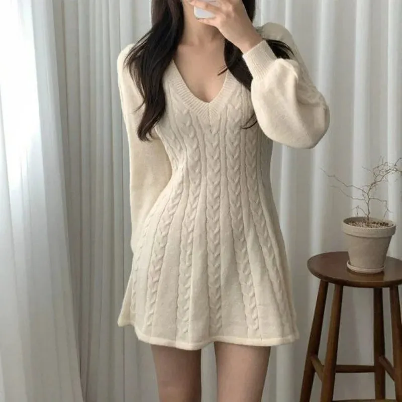 Elegant Knitted Mini Dress