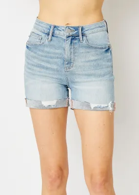 FINAL SALE - Judy Blue Coral Stitched Shorts