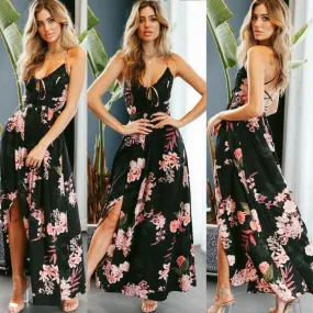 Floral Split Long Maxi Dress