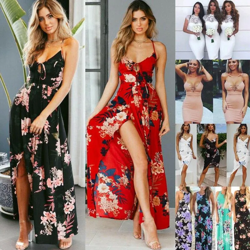 Floral Split Long Maxi Dress