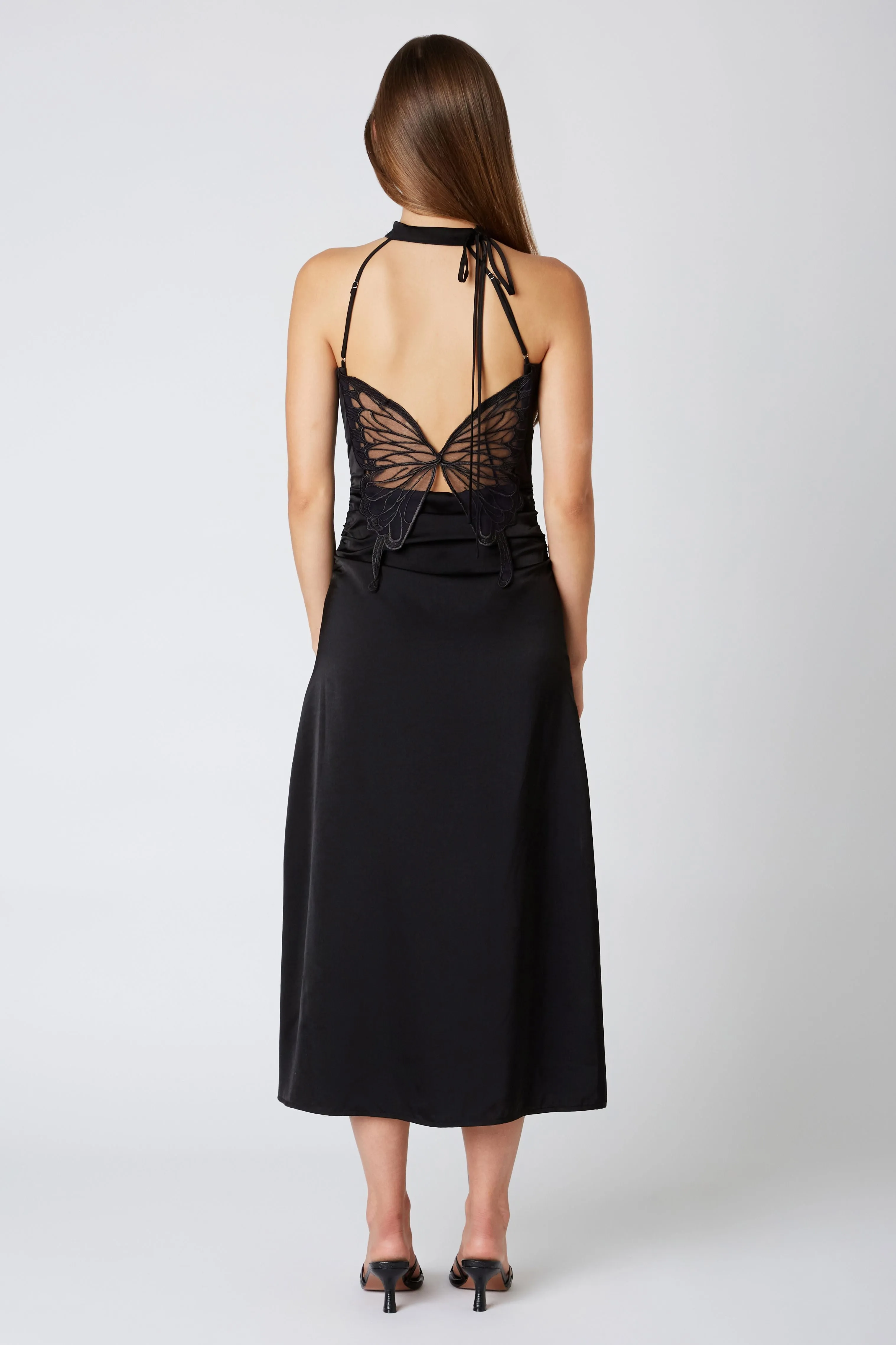 Formal Maxi Butterfly Back Dress