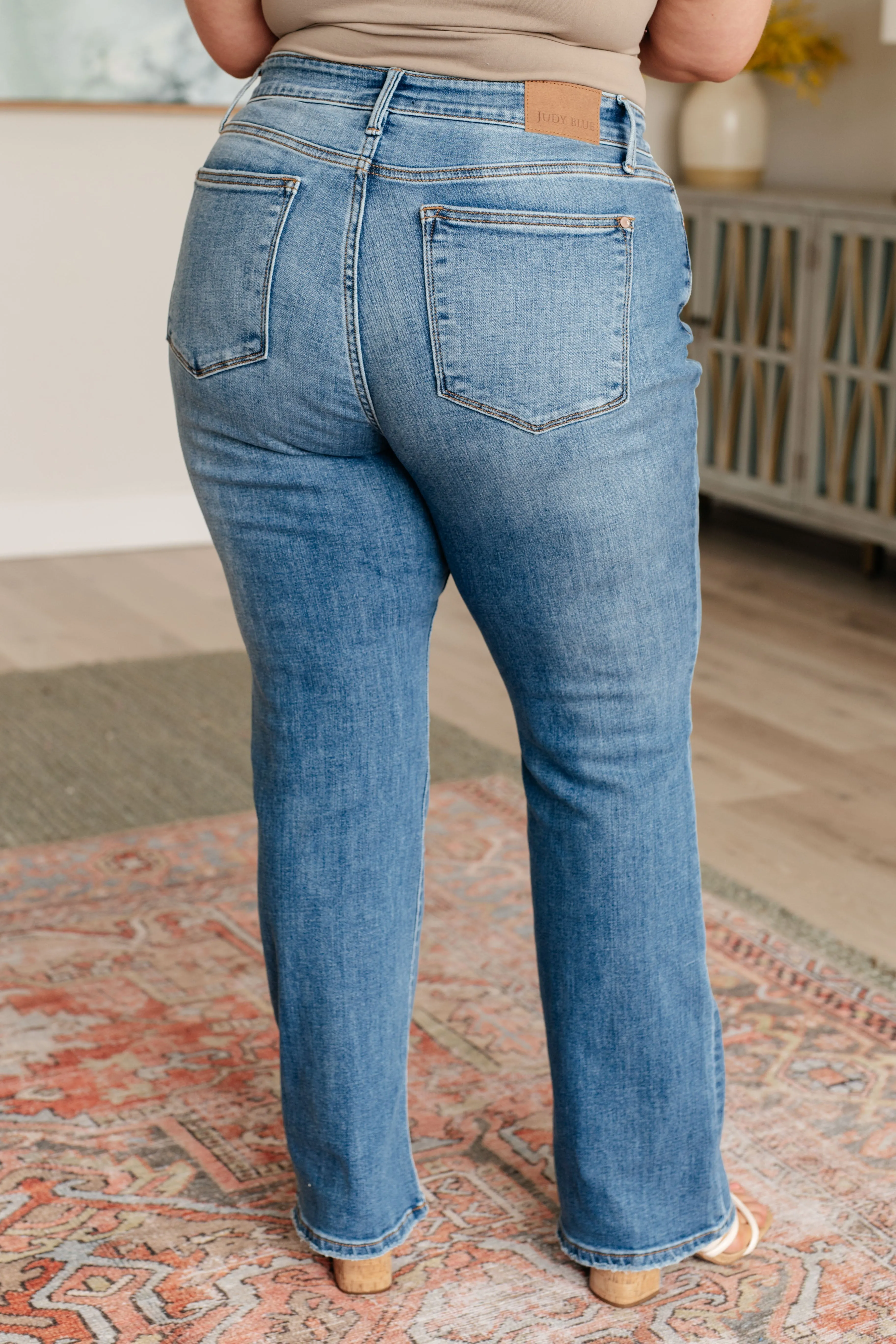 Genevieve Mid Rise Vintage Bootcut Jeans by Judy Blue