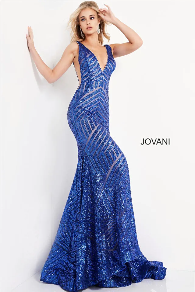 Gia | Open Back Embellished Evening Gown | Jovani 59762