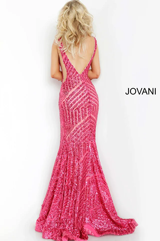 Gia | Open Back Embellished Evening Gown | Jovani 59762