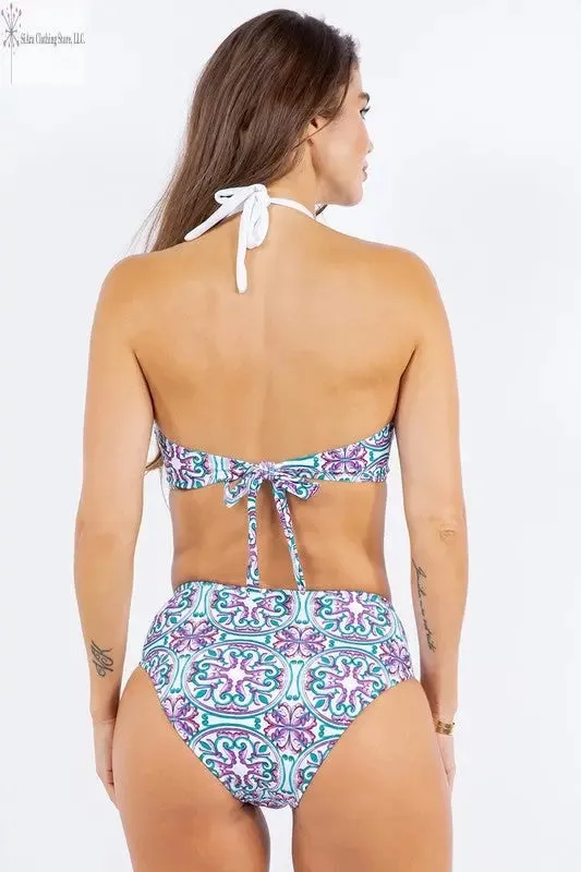 Halter Neck Swimwear Twist Design