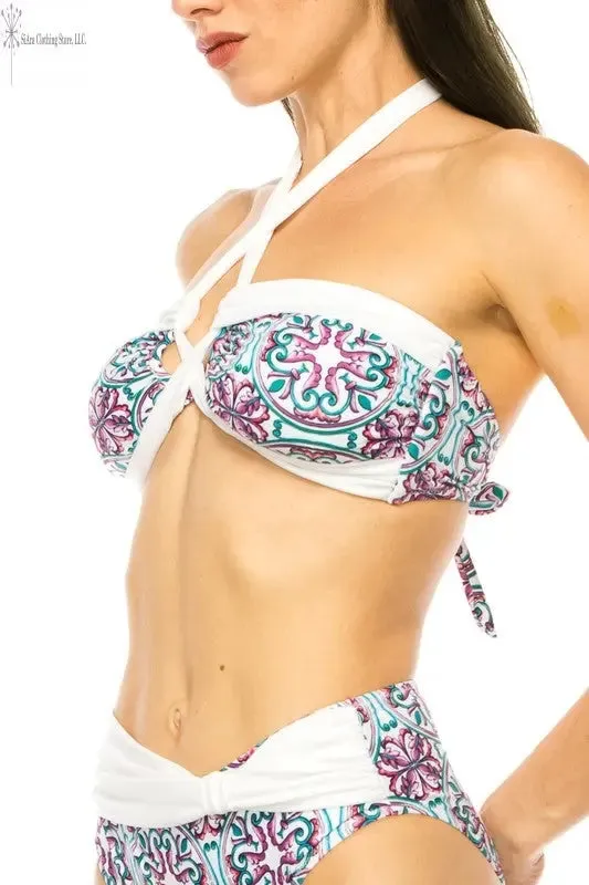 Halter Neck Swimwear Twist Design