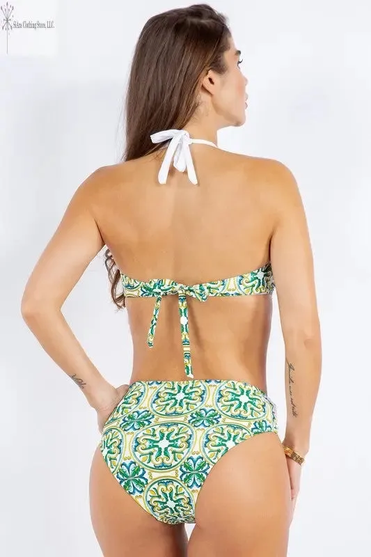 Halter Neck Swimwear Twist Design