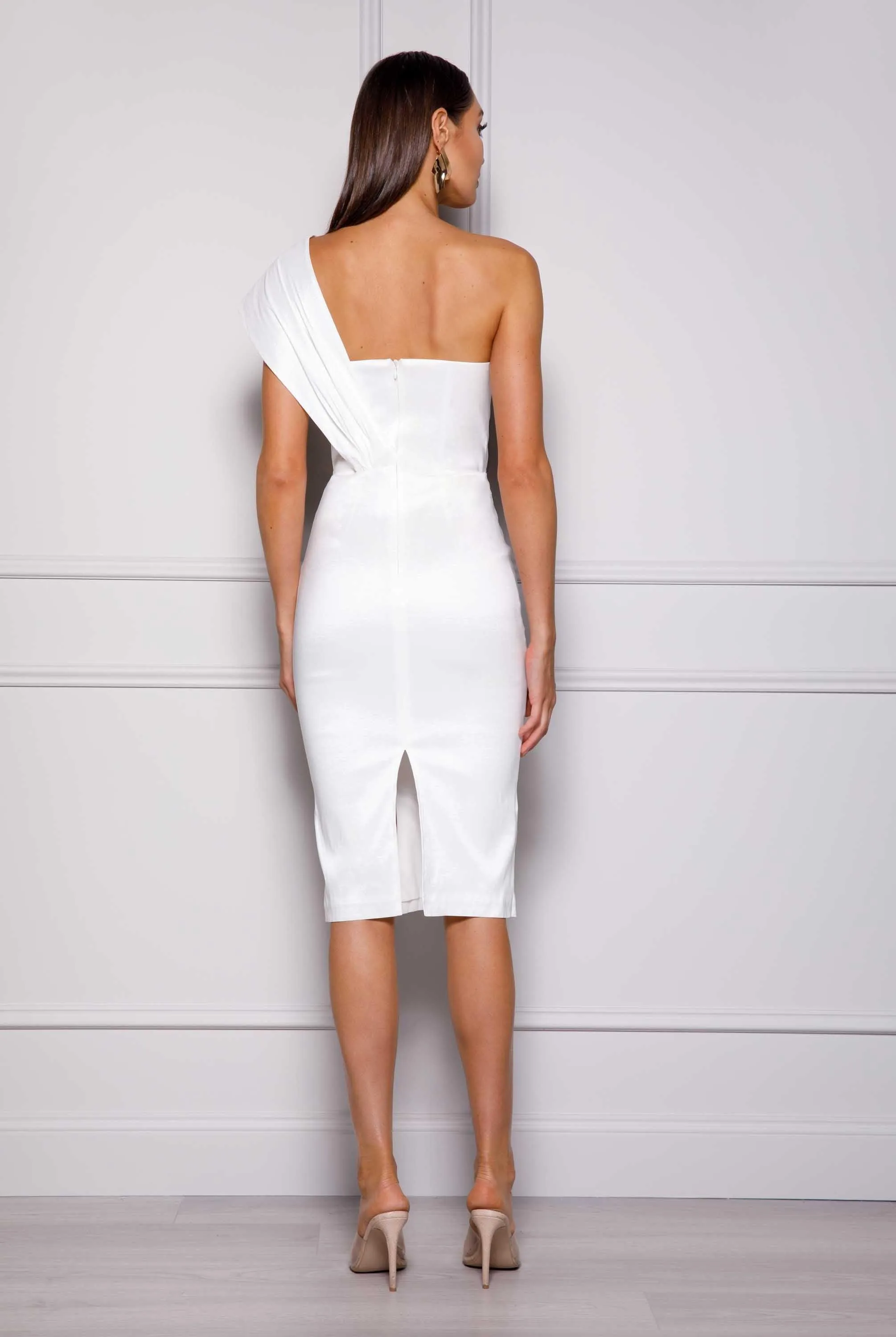 Kaiya Midi Dress - White