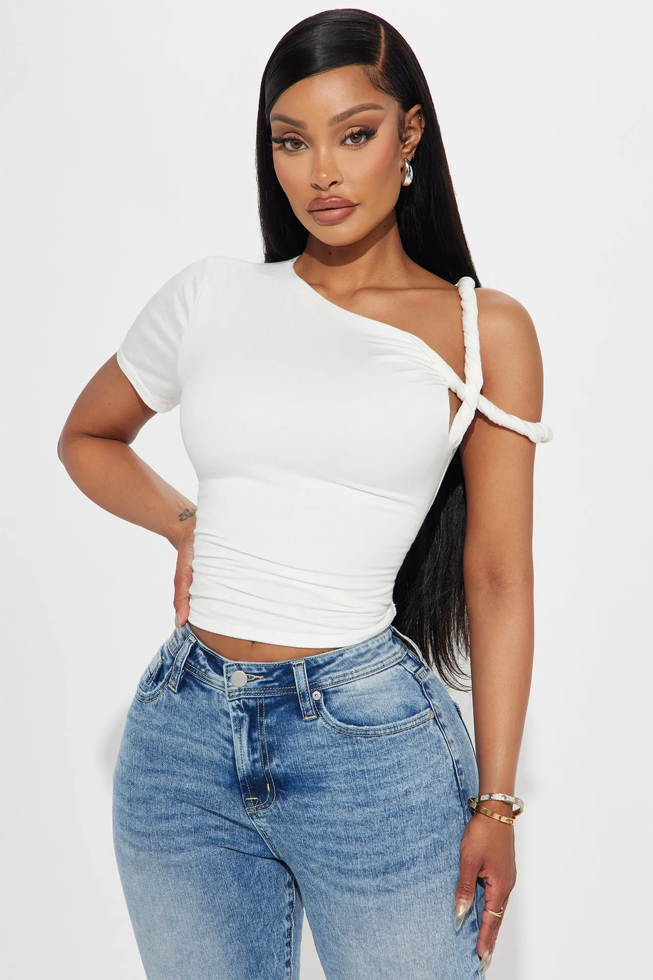 Kendra One Shoulder Top - Ivory