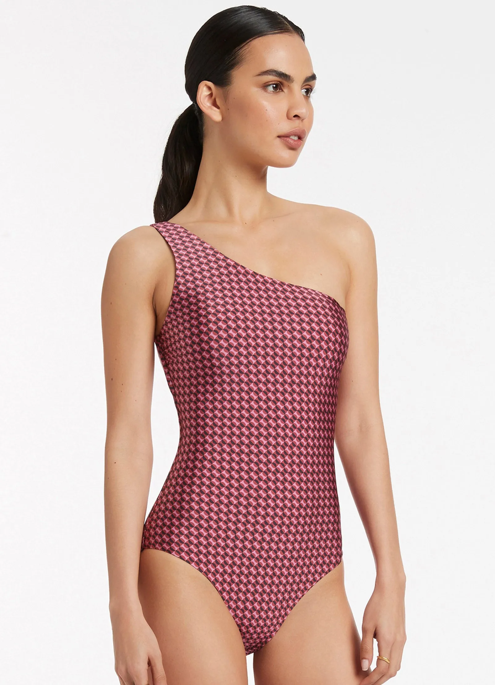 Lalita One Shoulder One Piece - Orchid