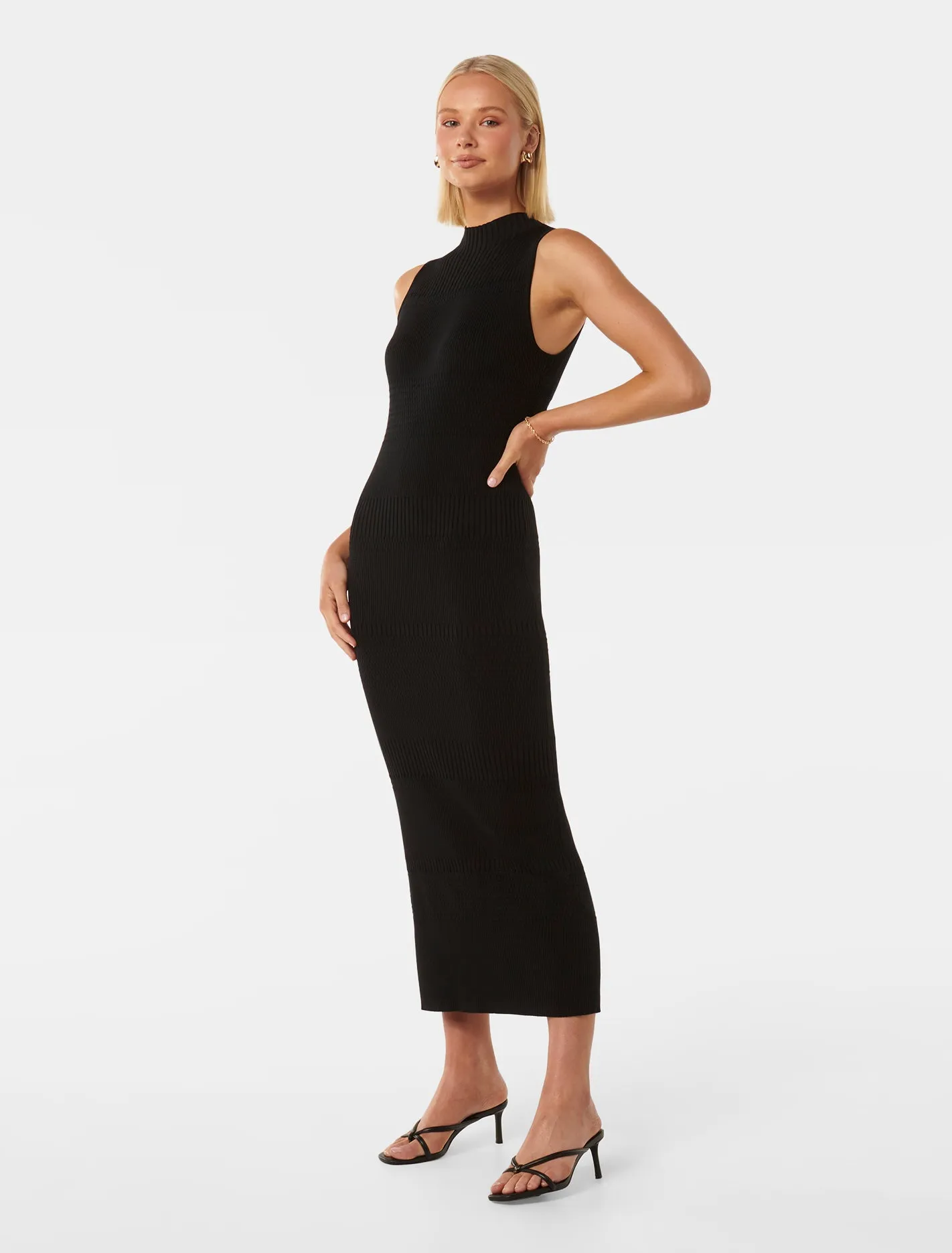 Lexi Sleeveless Self Knit Midi Dress