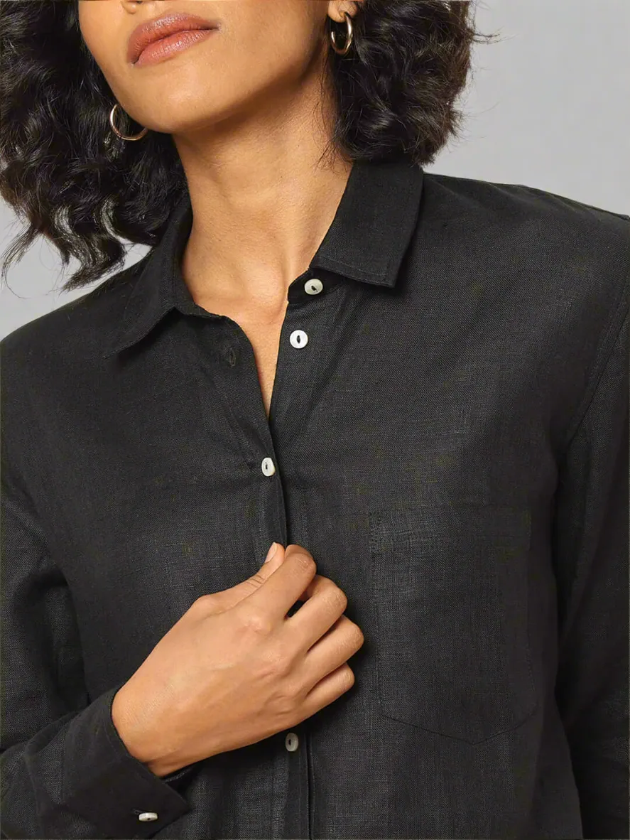 Linen Shirt Black