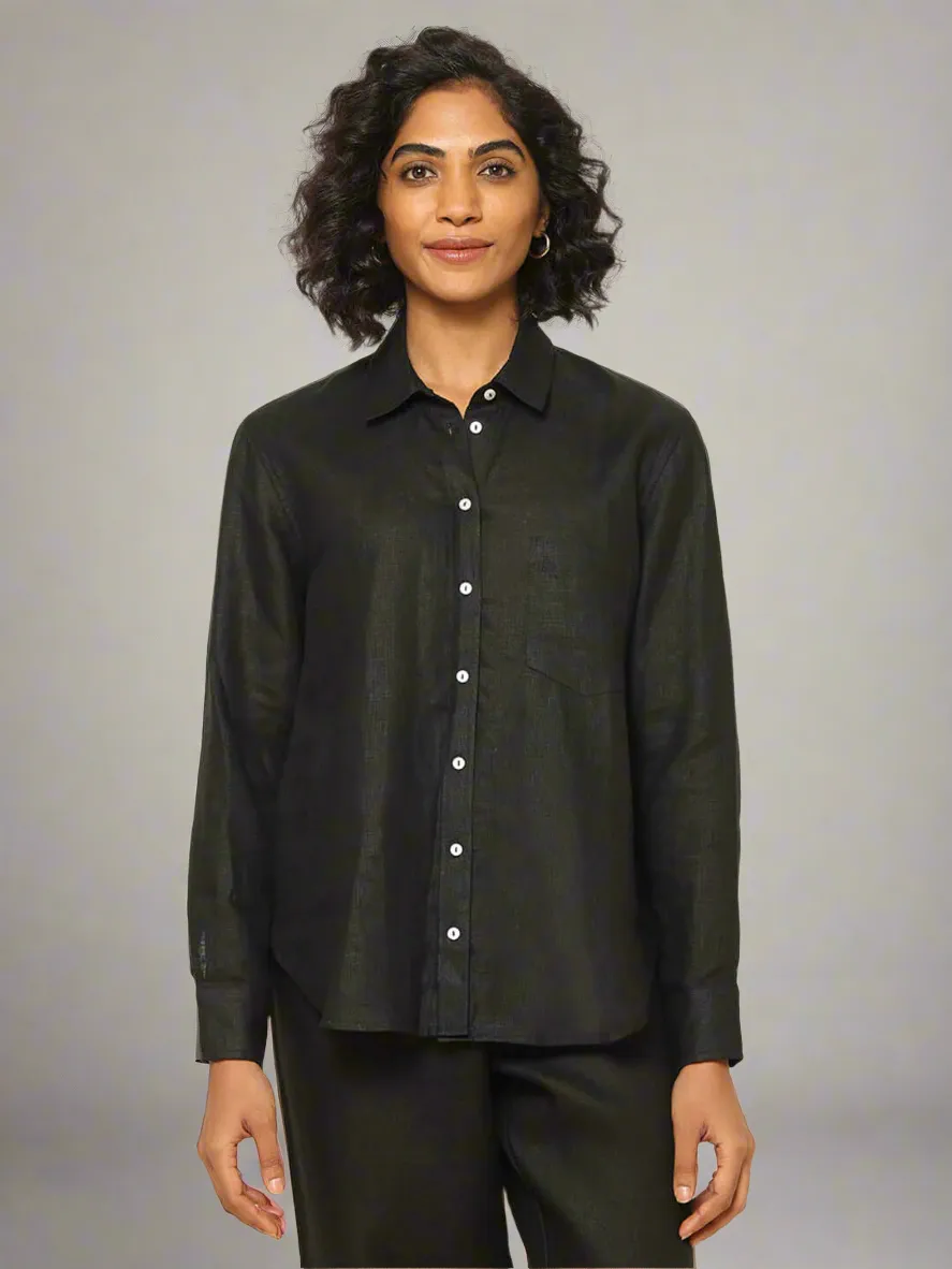 Linen Shirt Black