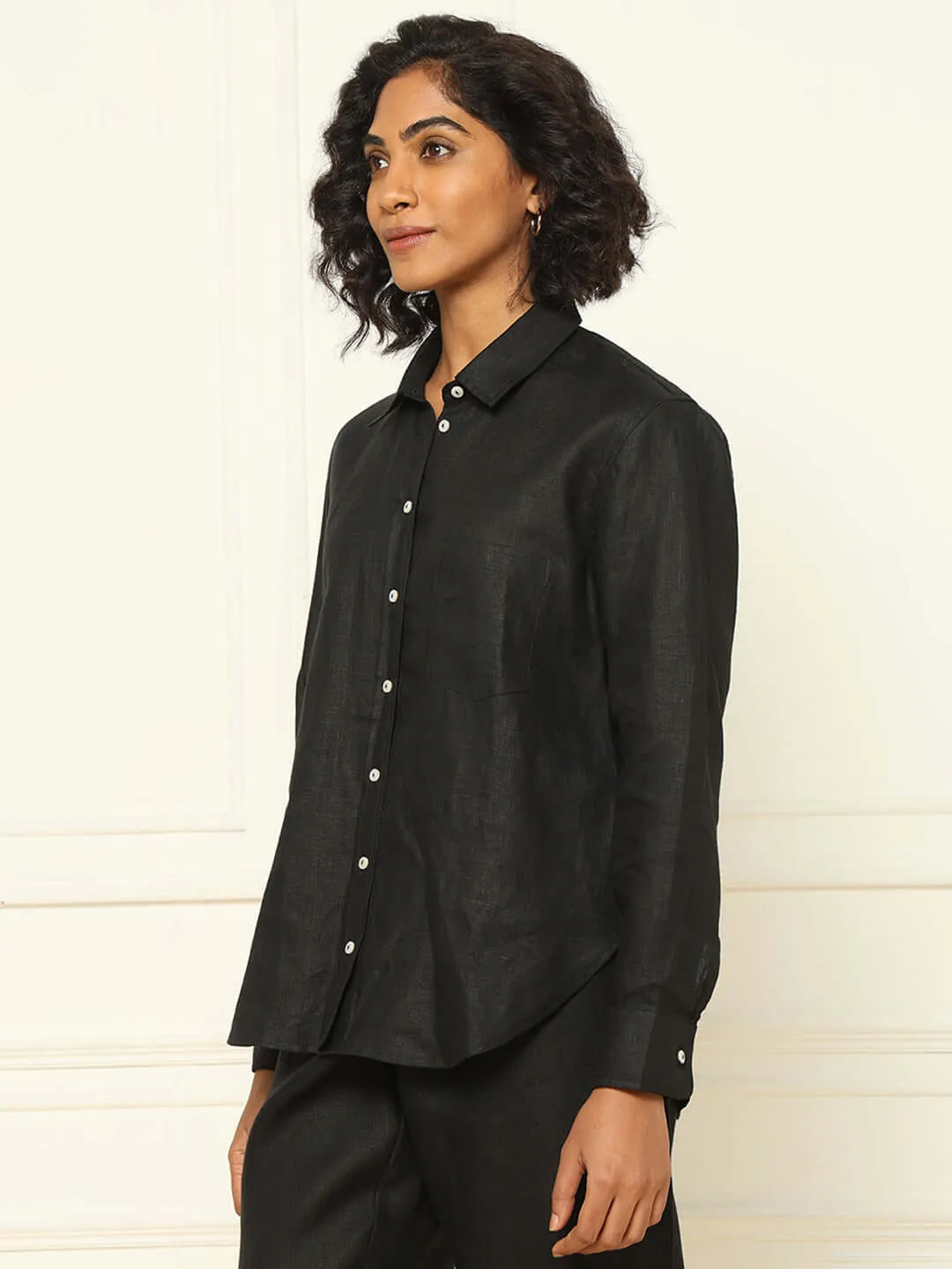 Linen Shirt Black