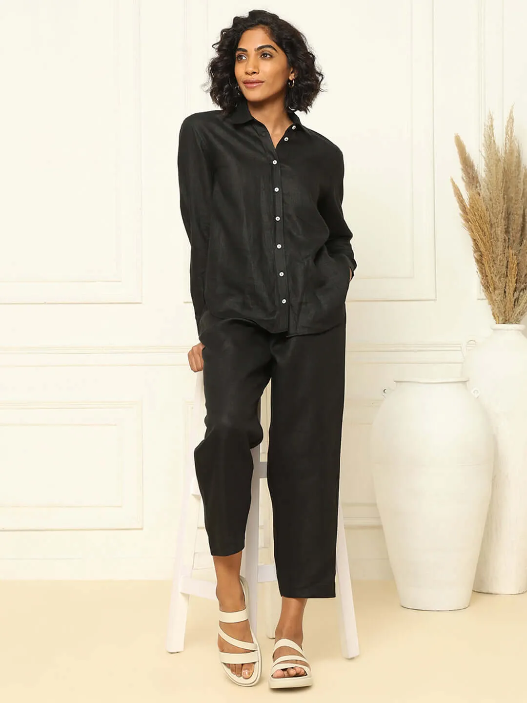 Linen Shirt Black