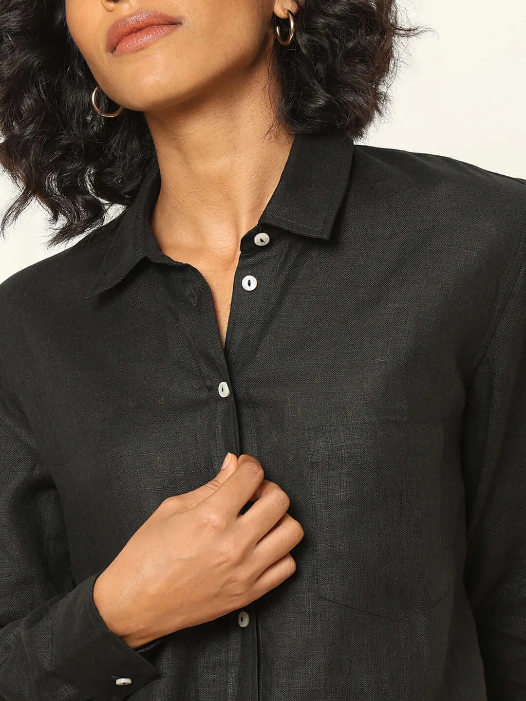 Linen Shirt Black