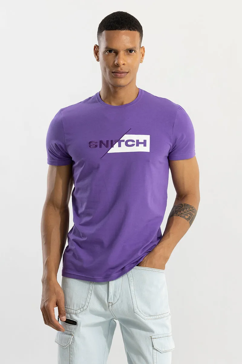 Logo Print Purple T-Shirt