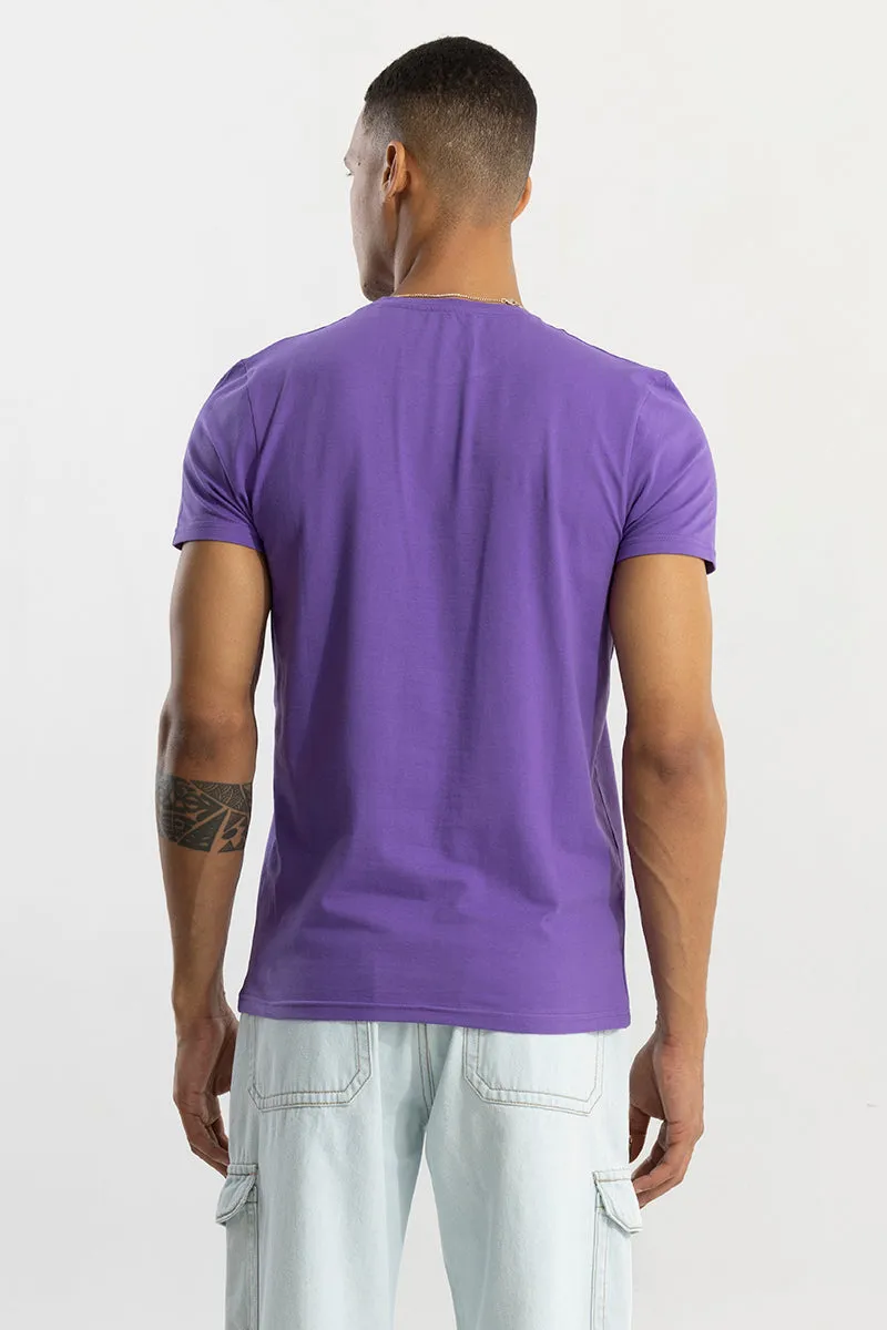 Logo Print Purple T-Shirt