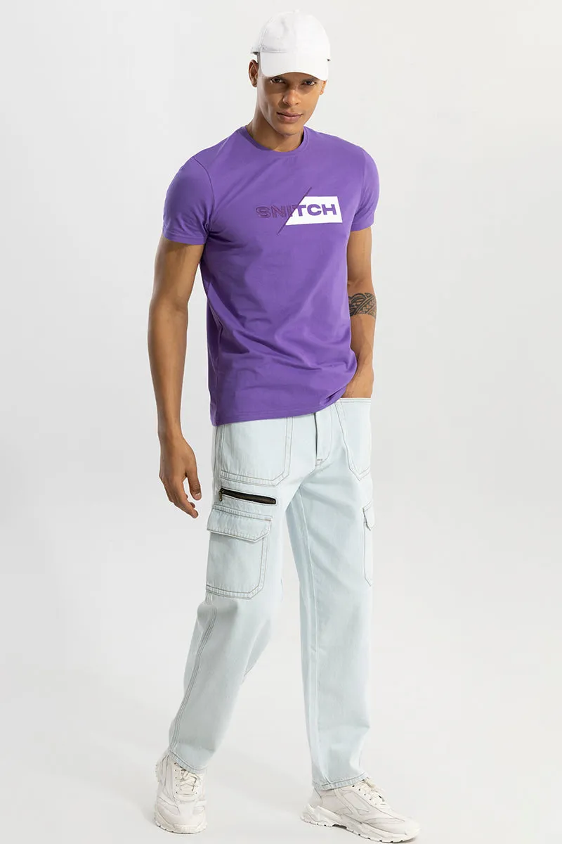 Logo Print Purple T-Shirt