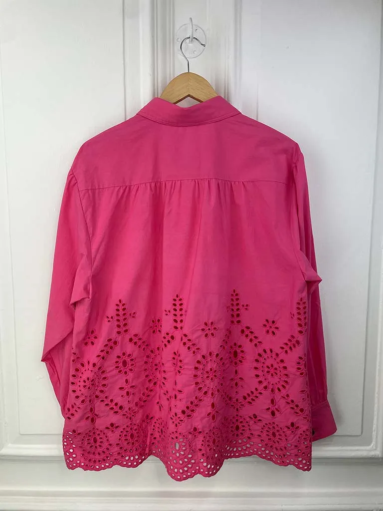 Malissa J Broderie Anglaise Shirt - Pink