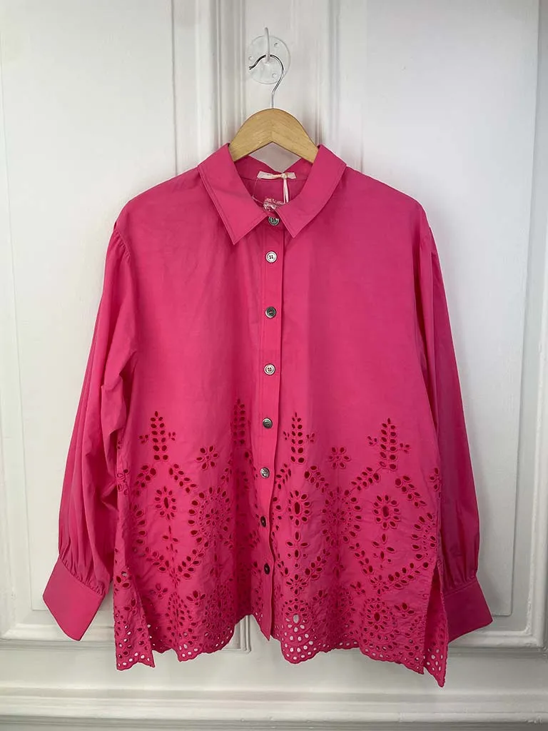 Malissa J Broderie Anglaise Shirt - Pink