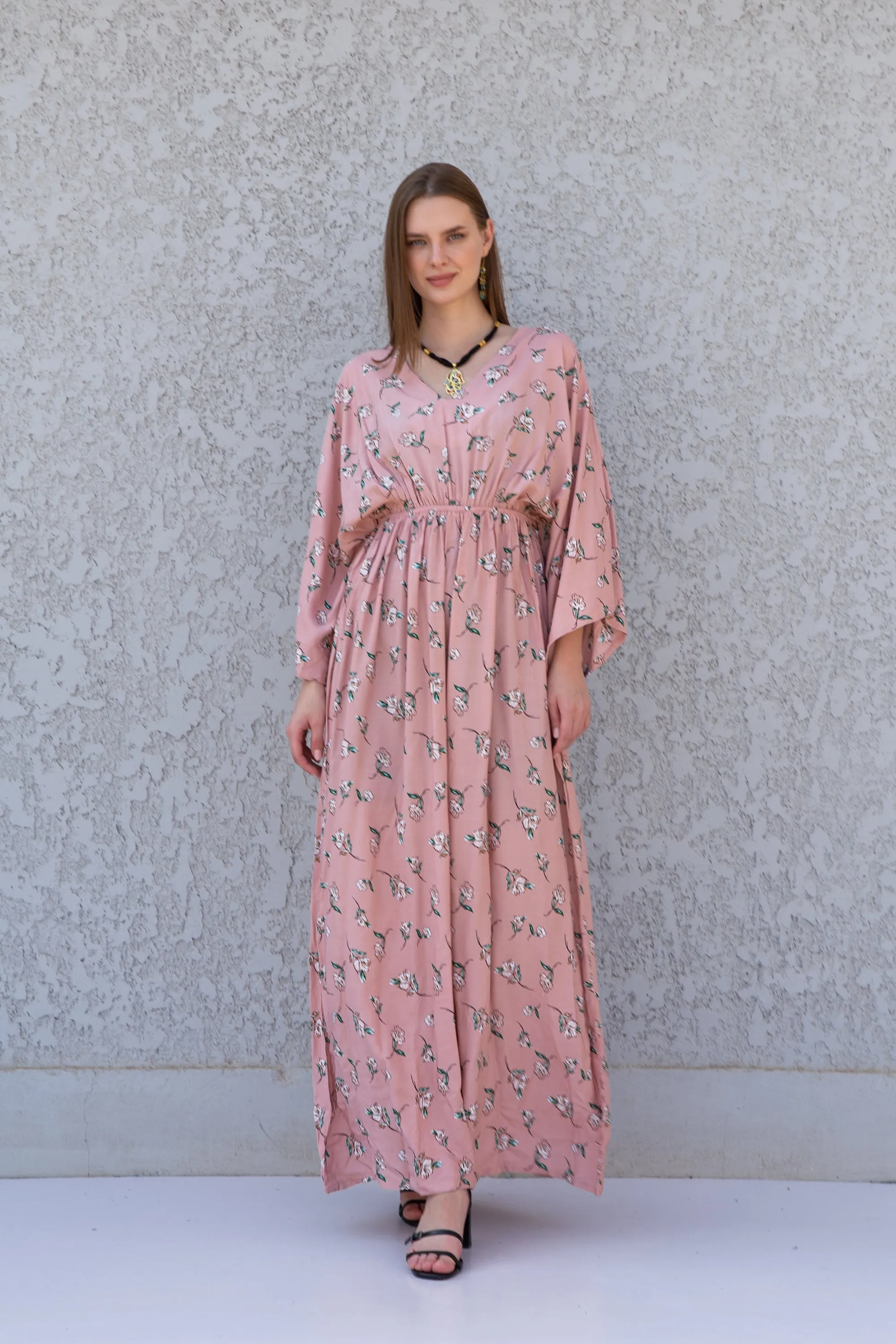 Maternity pink Kaftan, Cotton caftan for women Cotton caftan dress, Oversize kaftan Boho maxi dress,Bohemian maxi dress, Boho summer caftan