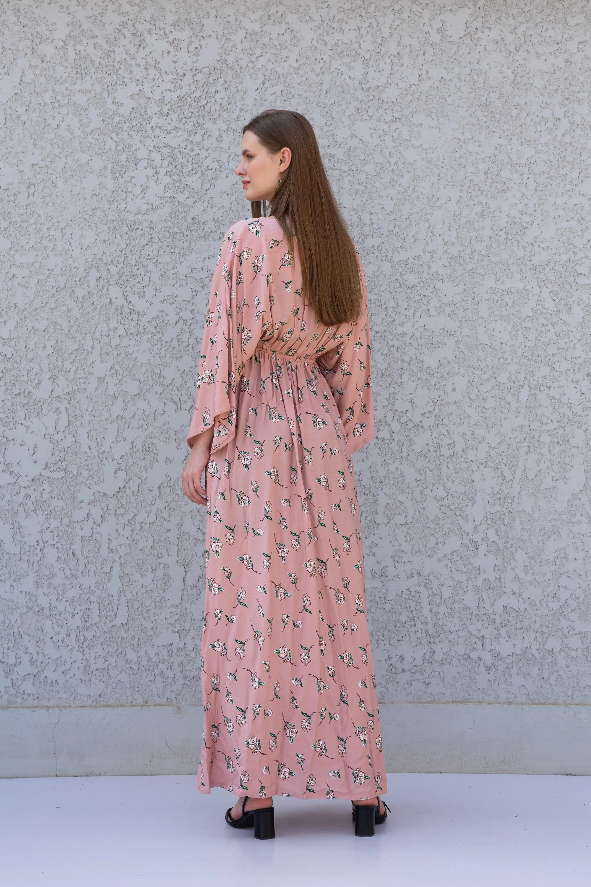 Maternity pink Kaftan, Cotton caftan for women Cotton caftan dress, Oversize kaftan Boho maxi dress,Bohemian maxi dress, Boho summer caftan