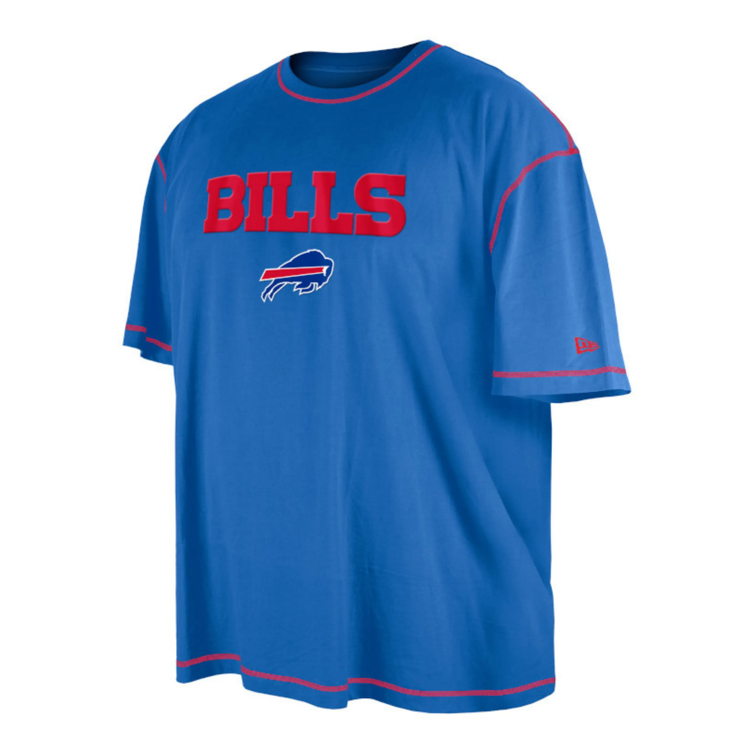 Men's Big New Era Bills Royal Blue Short Sleeve Shirt