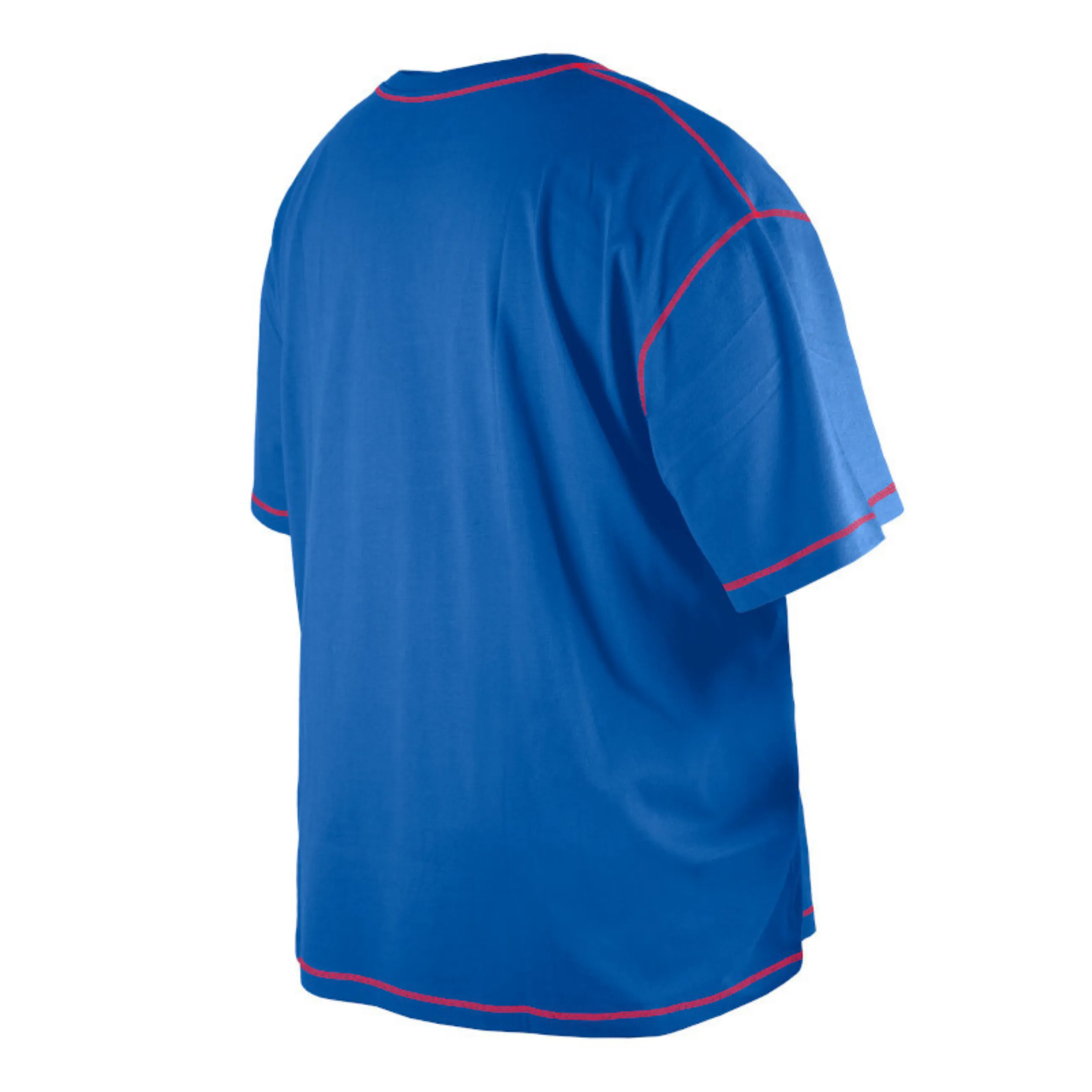 Men's Big New Era Bills Royal Blue Short Sleeve Shirt