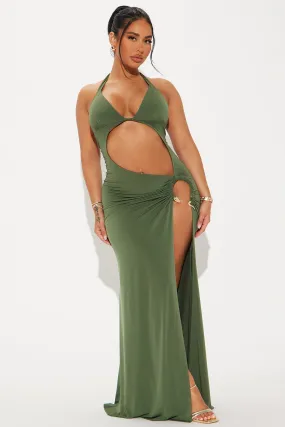 Milani Cut Out Maxi Dress - Olive