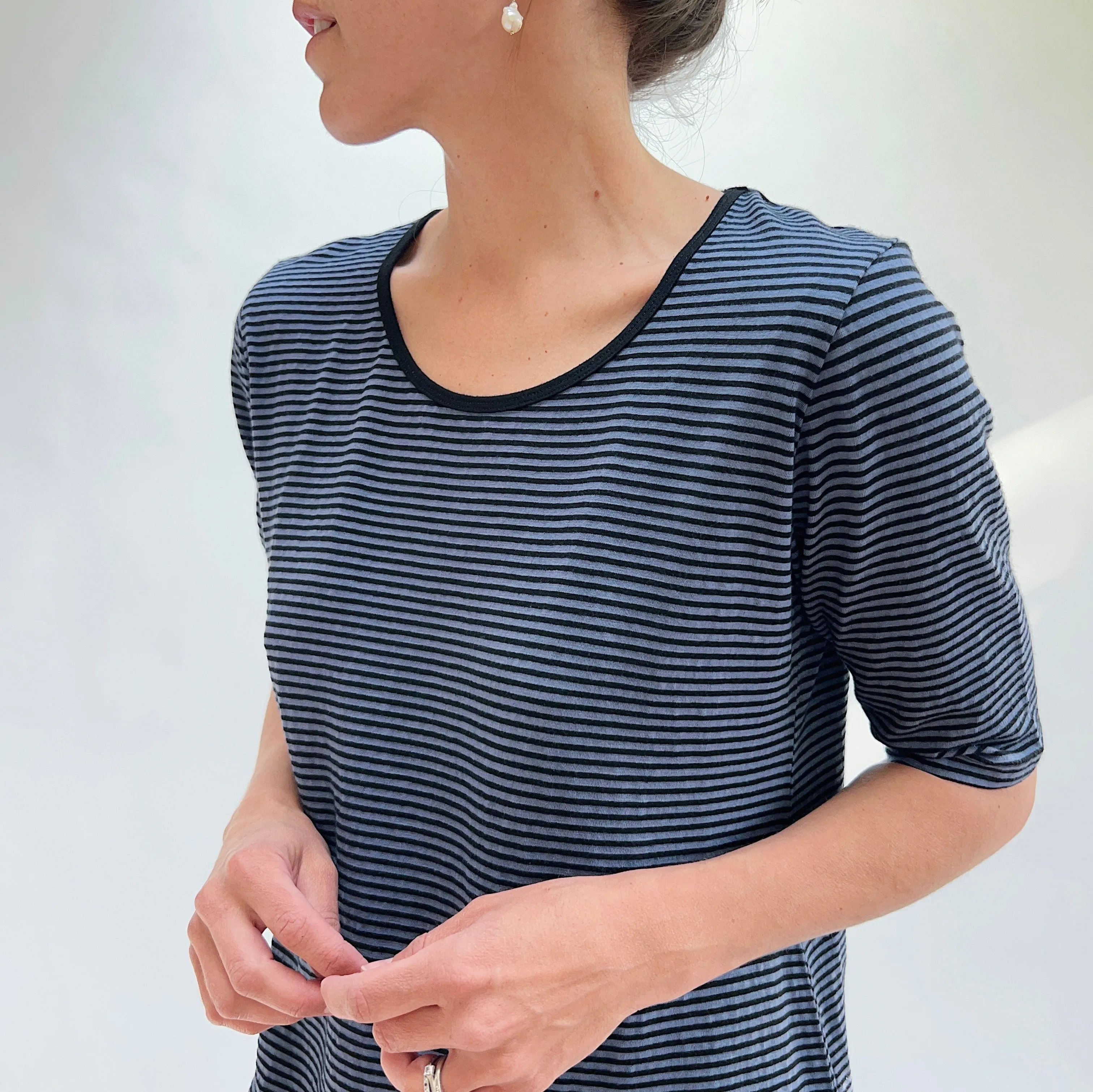 Mill Valley | Striped Tee in Lake