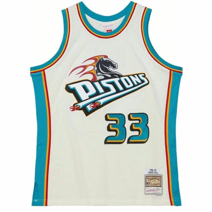 Mitchell & Ness Nba Detroit Pistons Swingman Jersey Grant Hill (Off White Cream)