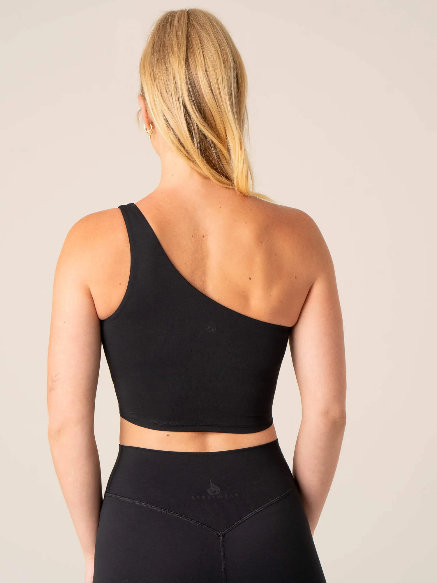 NKD One Shoulder Tank Bra - Black